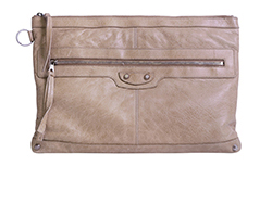 Motorcycle City Clutch, Leather, Beige, 248407, 2